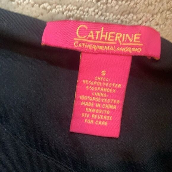 Black Small Catherine Maladrino MIDI Dress - Picture 3 of 5
